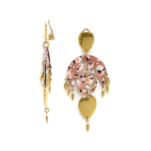 Franck Herval Leona *"Cresent Shape" Brownlip Clip Earring