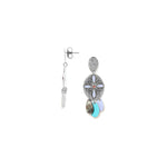 Load image into Gallery viewer, Franck Herval Dita 3 Dangle Drops Post Earrings
