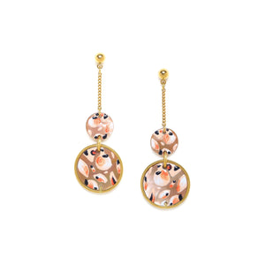 Franck Herval Leona Long Disc Post Earrings