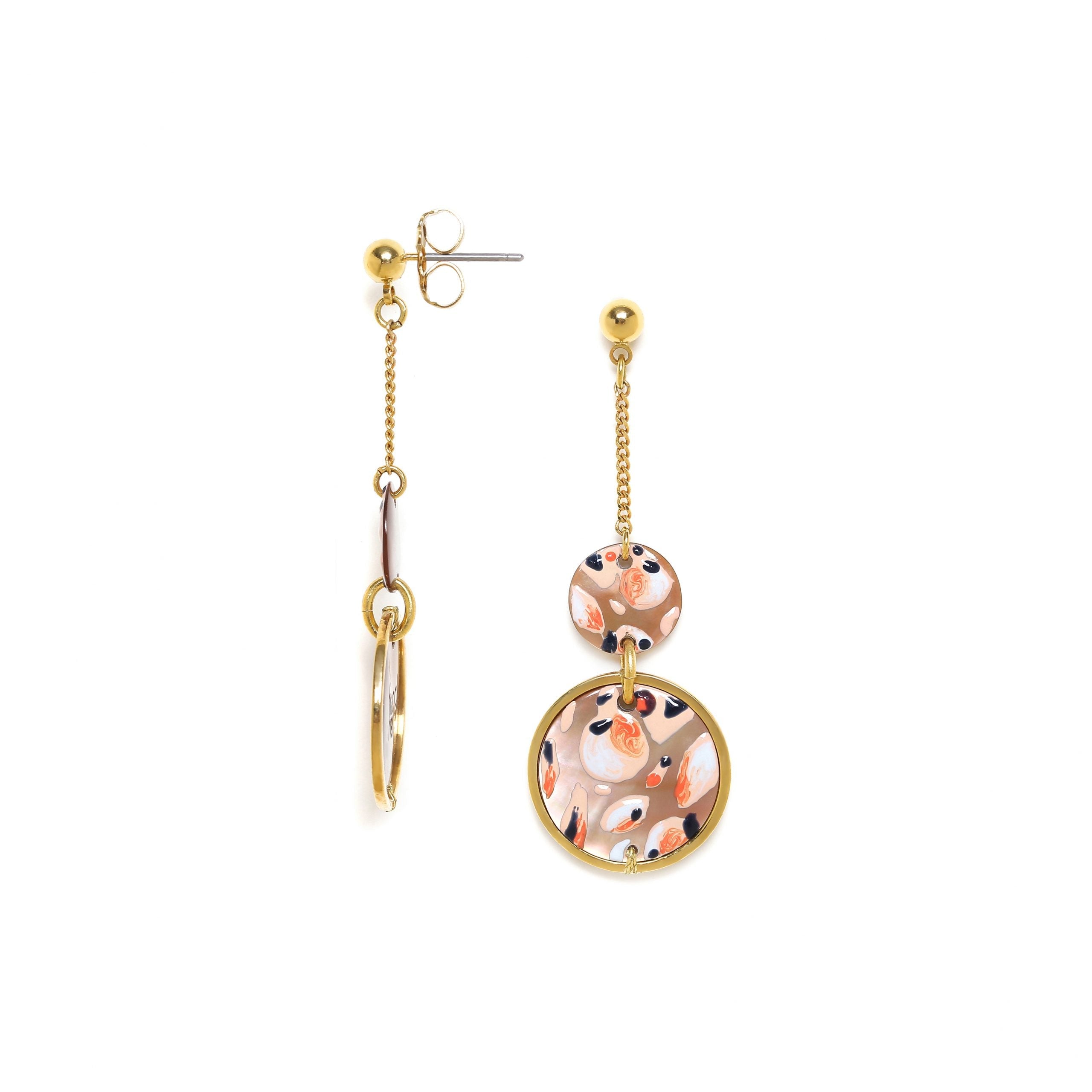 Franck Herval Leona Long Disc Post Earrings