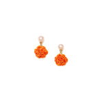 Load image into Gallery viewer, Franck Herval Cléa Fwp + Flower Dangle Earrings
