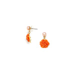 Load image into Gallery viewer, Franck Herval Cléa Fwp + Flower Dangle Earrings
