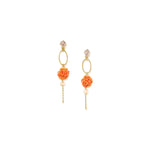 Load image into Gallery viewer, Franck Herval Cléa Crystallized Post Earrings
