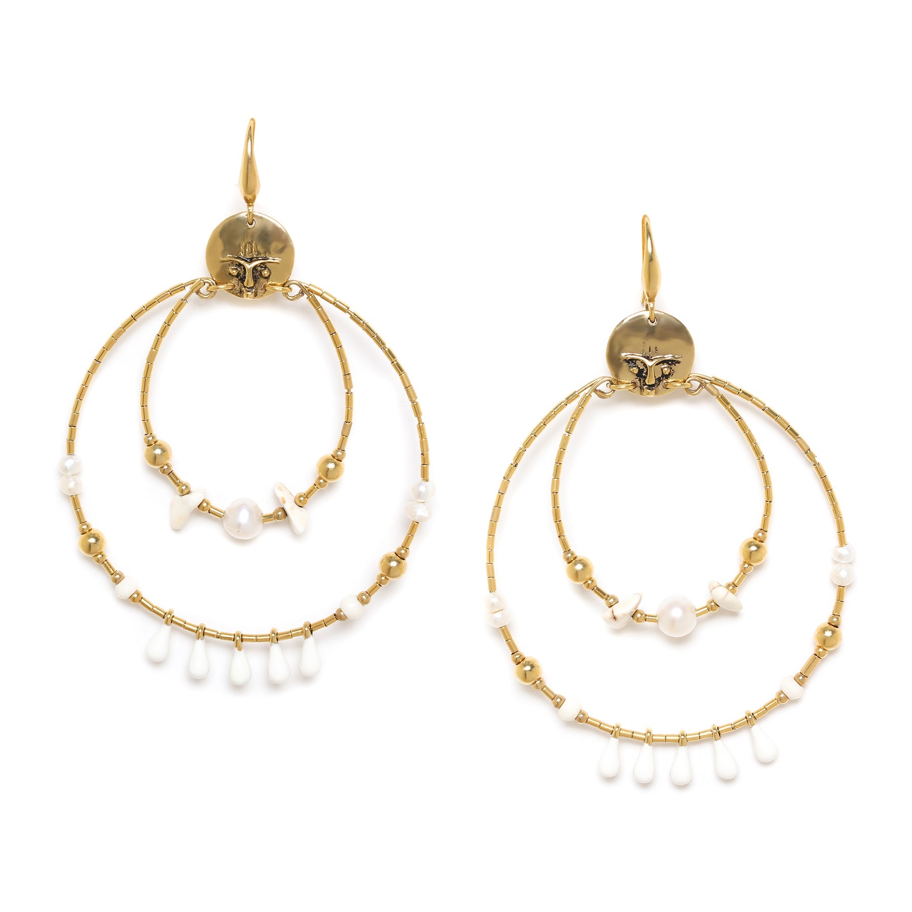 Franck Herval Malia "Gypsy" Hook Earring (Ecru)