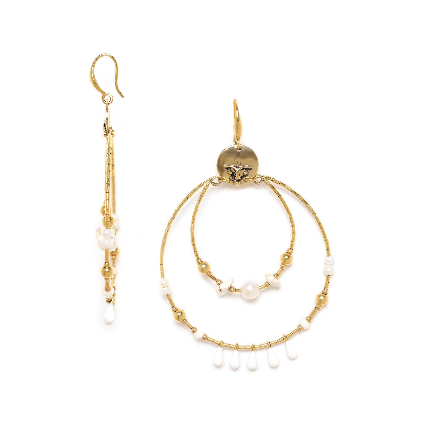 Franck Herval Malia "Gypsy" Hook Earring (Ecru)