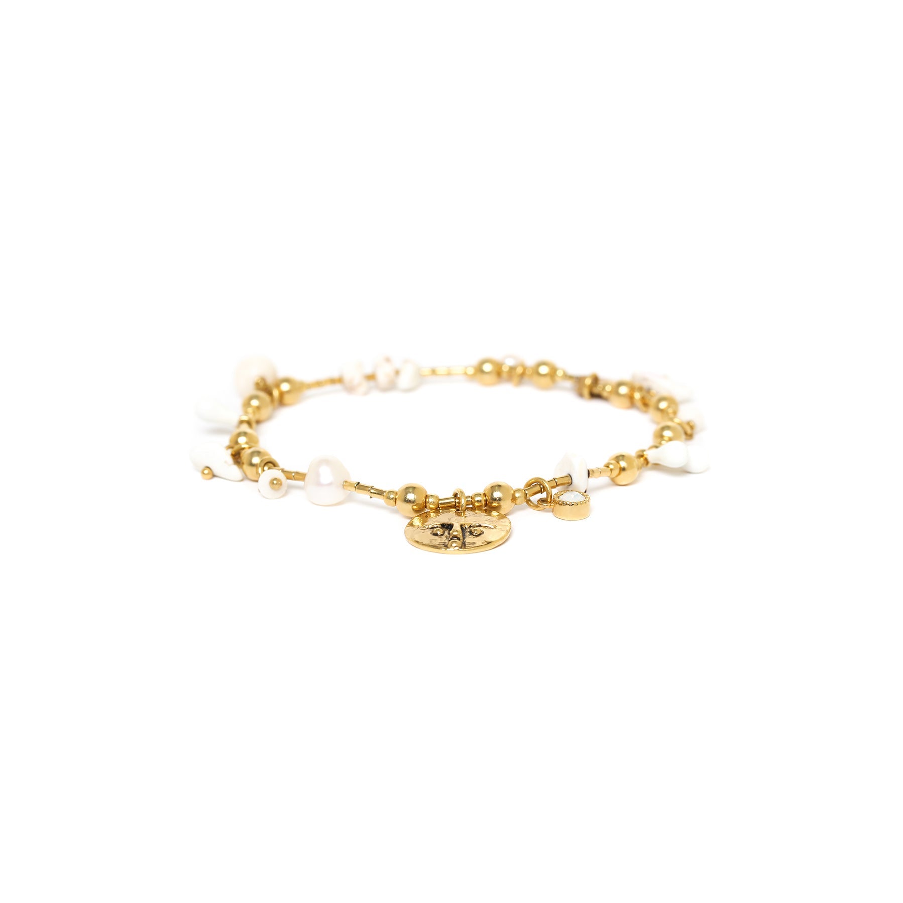 Franck Herval Malia Stretch Bracelet (Ecru)