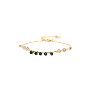 Franck Herval Malia 5 Dangle Drop Bracelet (Black)