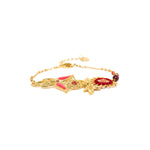 Load image into Gallery viewer, Franck Herval Appoline 2 Metal Elements Bracelets (Cherry)
