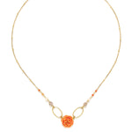 Load image into Gallery viewer, Franck Herval Cléa Carnation Flower Short Necklace
