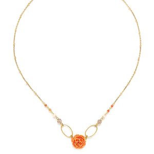 Franck Herval Cléa Carnation Flower Short Necklace