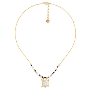 Franck Herval Gabrielle Square Pendant Necklace