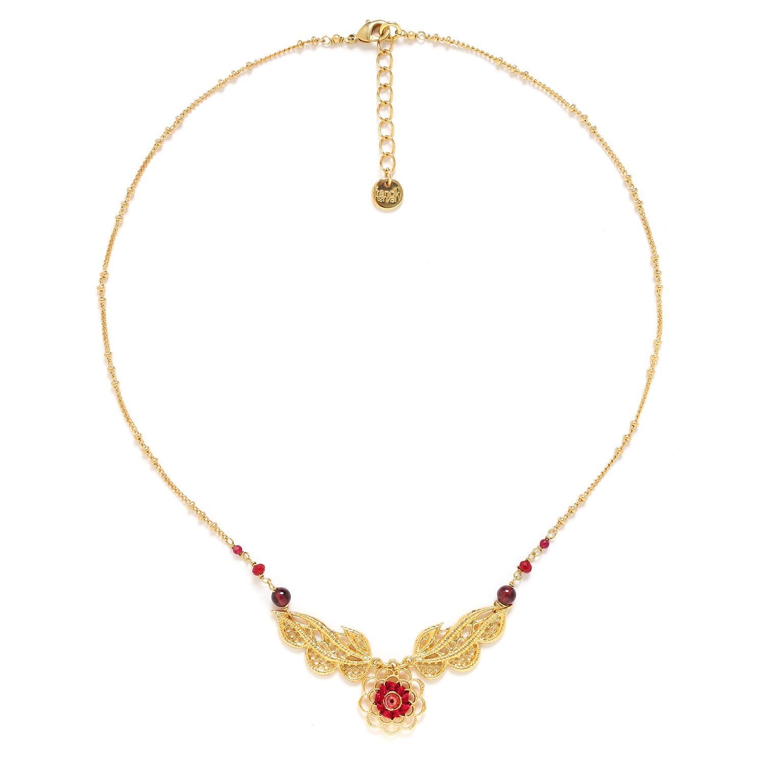 Franck Herval Appoline 3 Elements Short Necklace (Cherry)