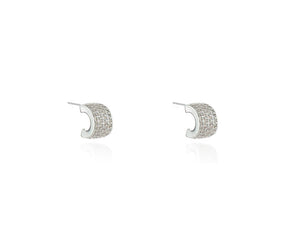 Lily Silver Hoop Earrings