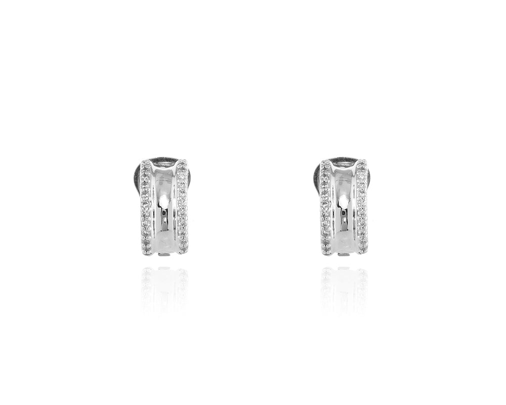 Scoop Silver Clip On Earrings