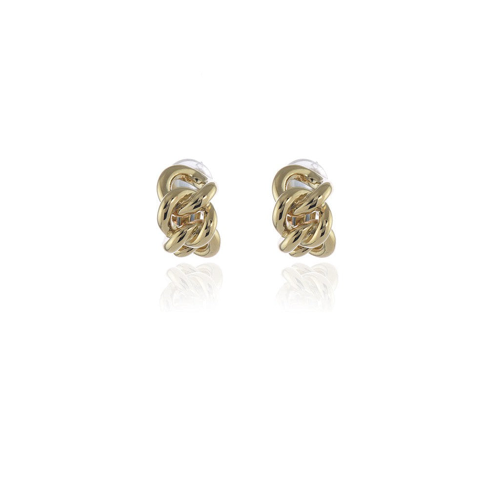 Link Gold Clip On Earrings