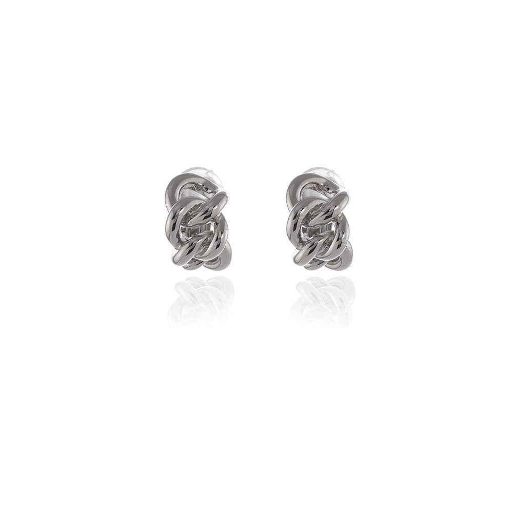 Link Silver Clip On Earrings