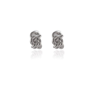 Link Silver Clip On Earrings