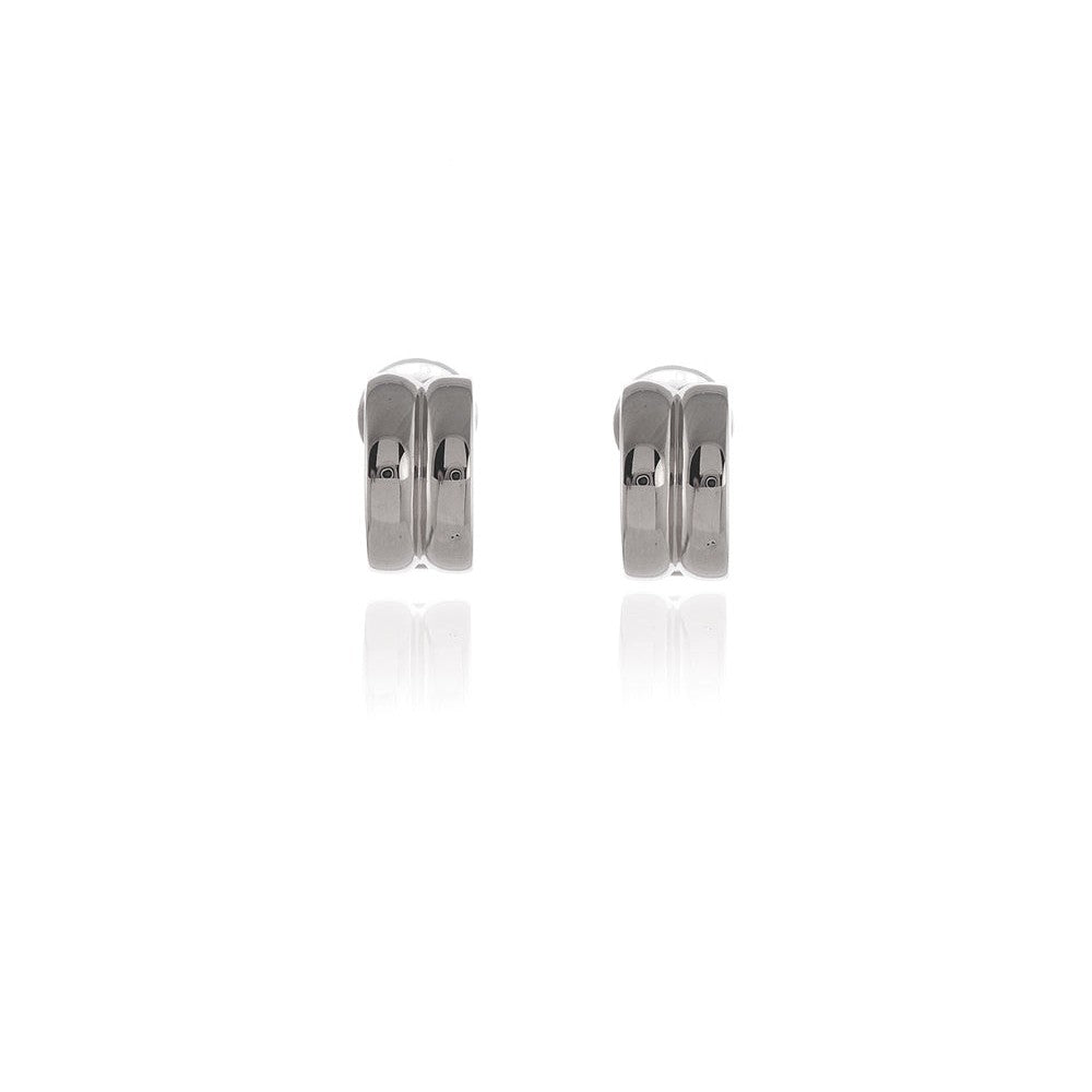 Suzy Polished Silver Clip On Earrings