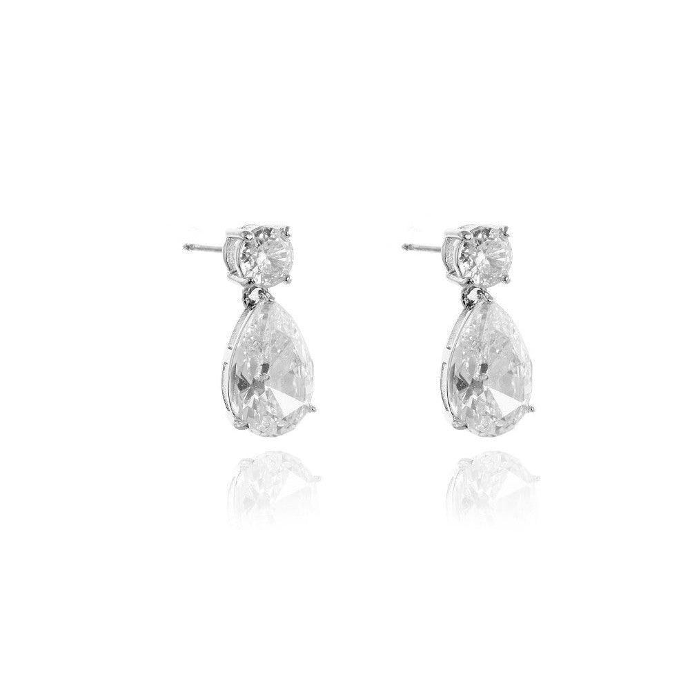 Shade Silver Drop Earrings