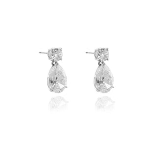 Shade Silver Drop Earrings