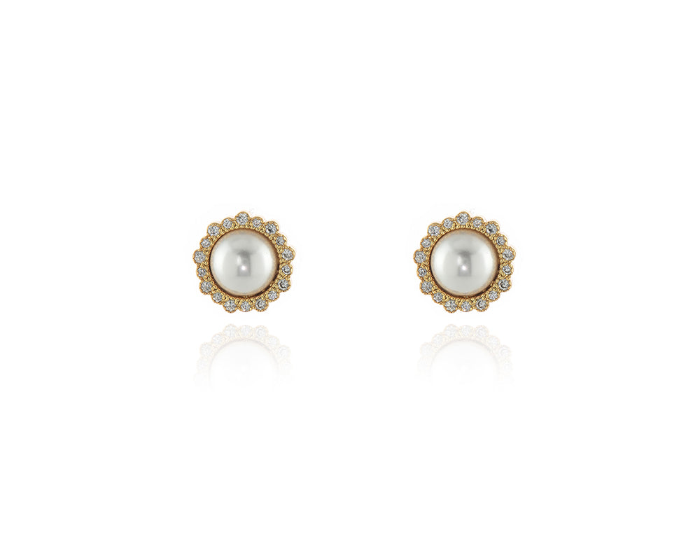 Jasmin Pearl Gold Earrings