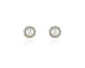 Jasmin Pearl Silver Earrings