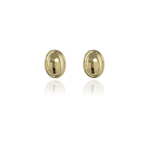 Vega Polished Gold Clip On Earrings