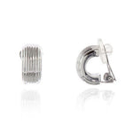 Load image into Gallery viewer, Robbin Silver Clip On Earrings
