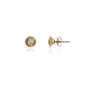 Bree Solitaire Gold Earrings