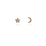 Load image into Gallery viewer, Lunar Star Gold Earrings
