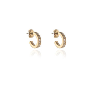 Saga 12mm Gold Hoop Earrings