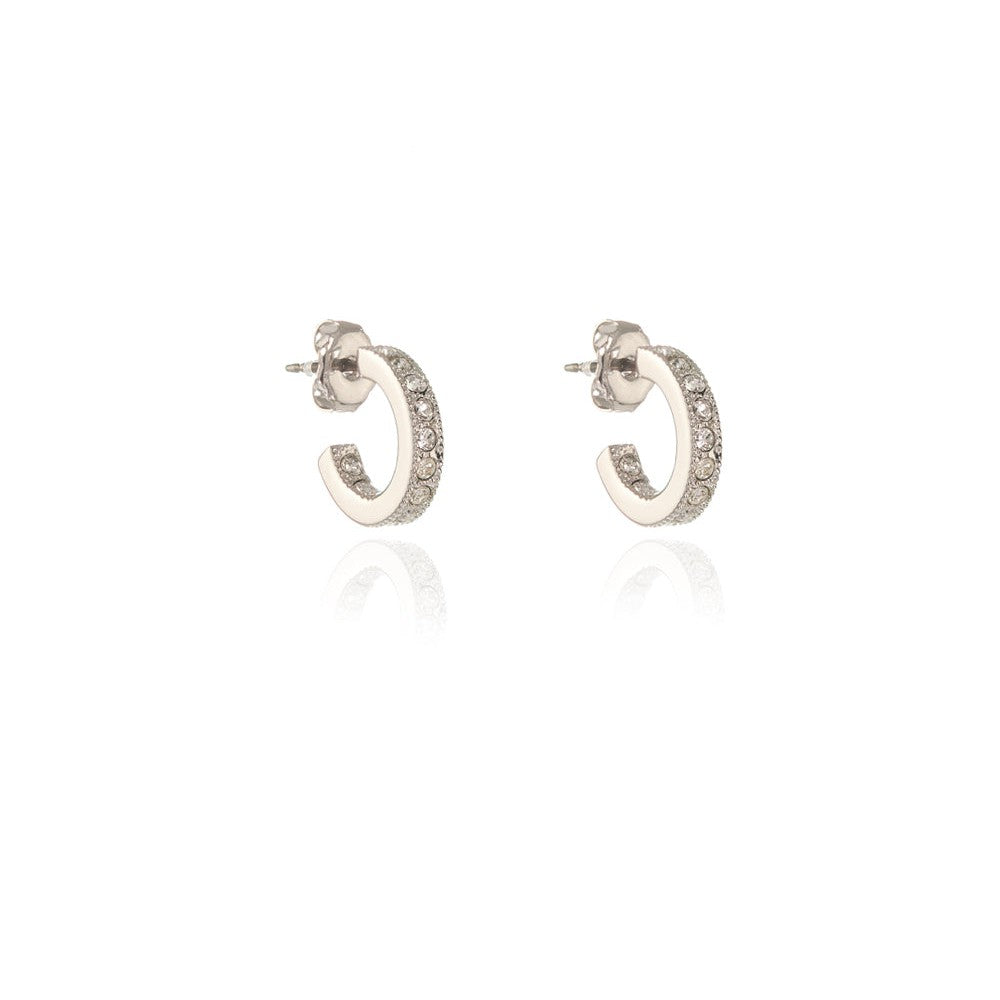 Saga 12mm Silver Hoop Earrings