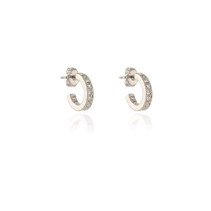 Saga 12mm Silver Hoop Earrings