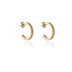 Saga 18mm Gold Hoop Earrings