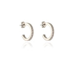 Load image into Gallery viewer, Saga 18mm Silver Hoop Earrings
