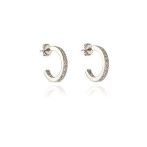 Saga 18mm Silver Hoop Earrings