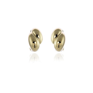 Laine Polished Gold Clip On Earrings