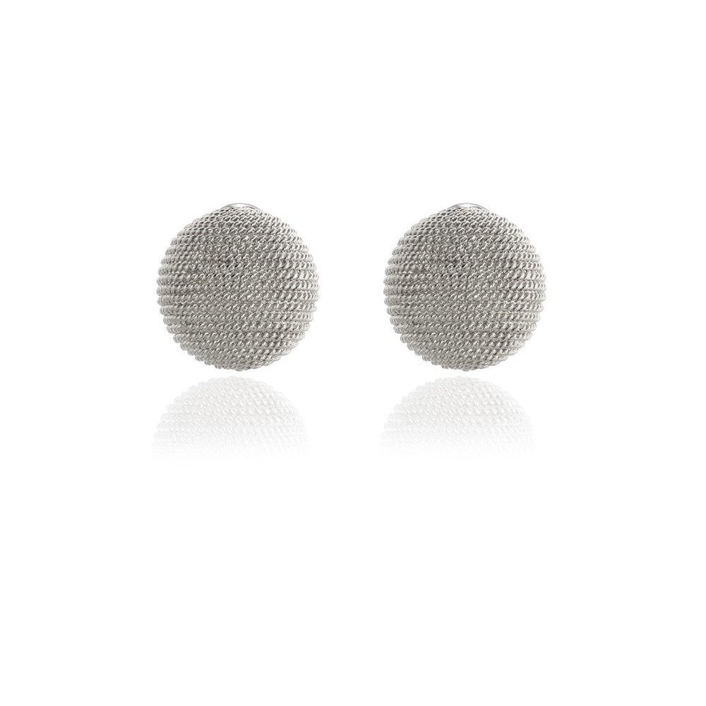 Tyra Silver Clip On Earrings