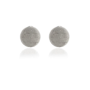 Tyra Silver Clip On Earrings