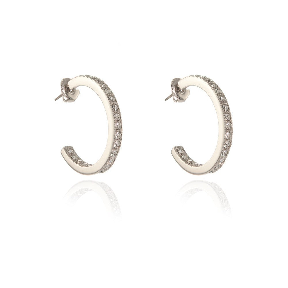 Saga Large Silver Hoop Earrings