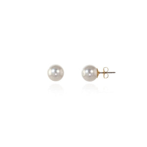 Mac 10 White Pearl Earrings