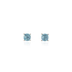 Load image into Gallery viewer, Laine 8mm Aquamarine Silver Earrings
