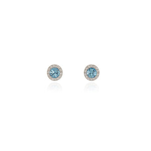 Chikle Silver Aquamarine Earrings