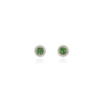 Load image into Gallery viewer, Chikle Silver Emerald Green Earrings
