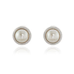 Load image into Gallery viewer, Elan Pearl Silver Clip On Earrings
