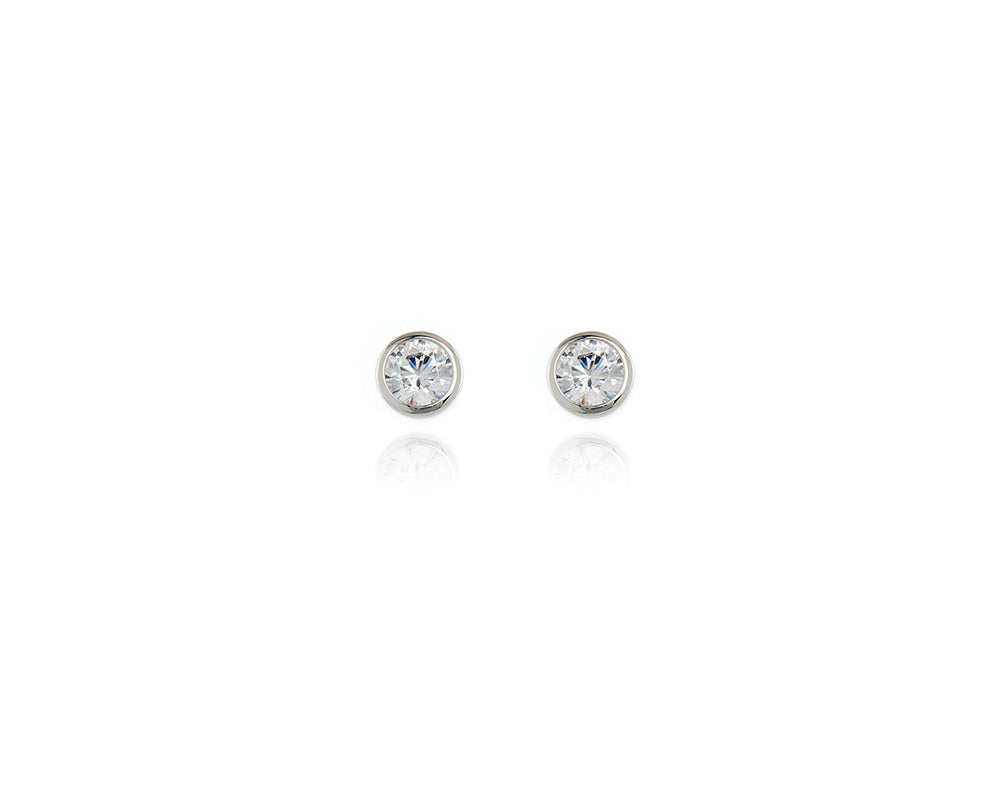 Hatsu 8mm Silver Earrings