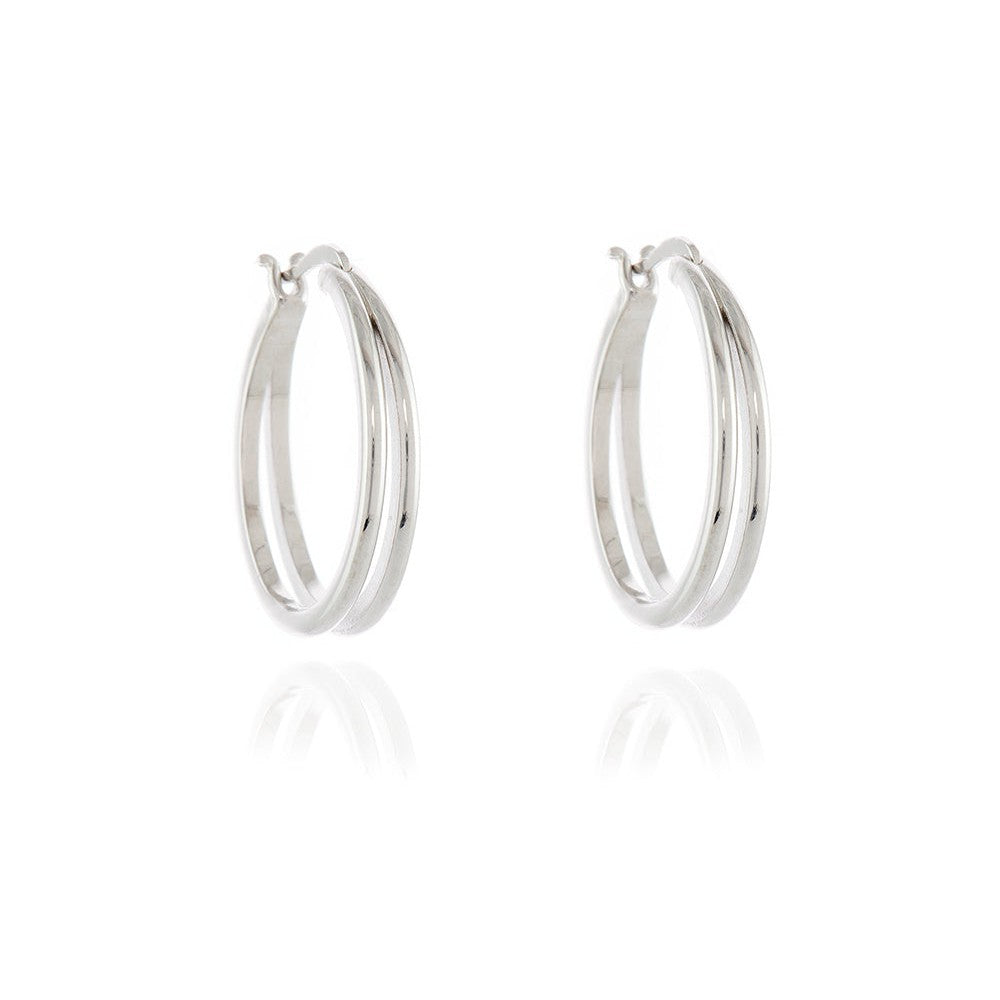 Lana 25mm Silver Hoop Earrings