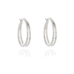 Load image into Gallery viewer, Lana 25mm Silver Hoop Earrings
