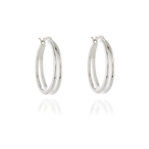 Lana 25mm Silver Hoop Earrings