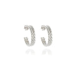 Load image into Gallery viewer, Oletta Silver Hoop Earrings
